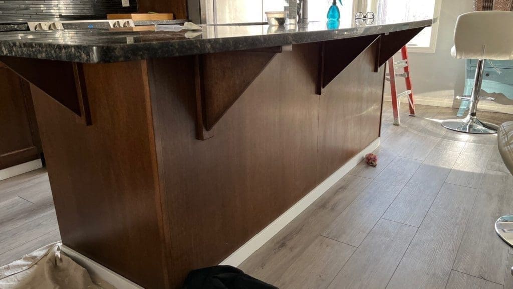 Brown Maple Cabinets before Painting