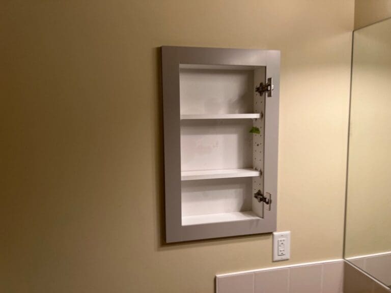 Cherry Stain Cabinets Painted Grey after 11