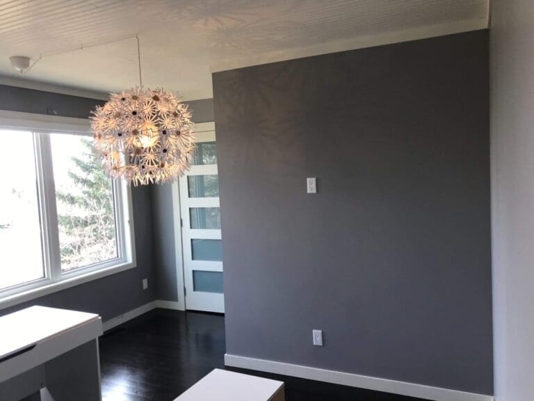 Purple Room Repainted Grey after 1