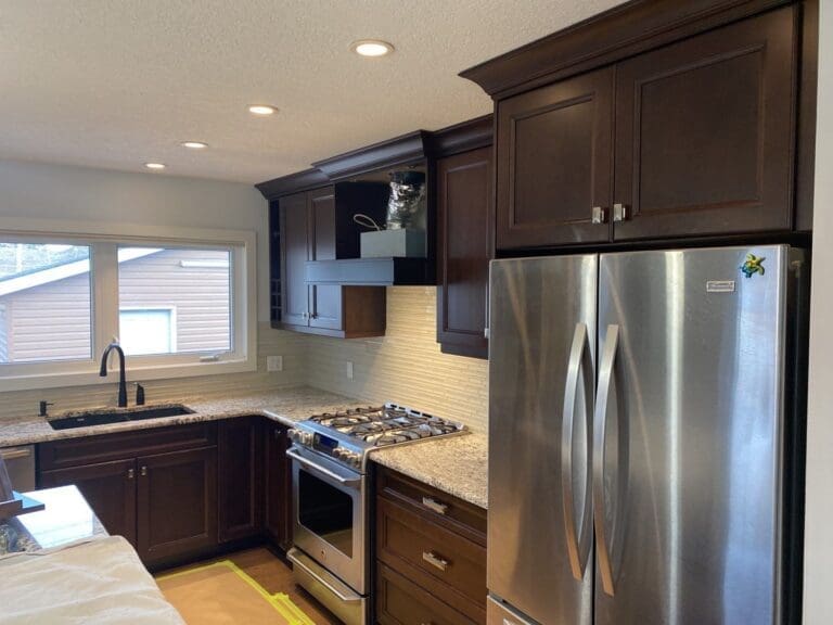 Brown Cabinets White Paint before 1