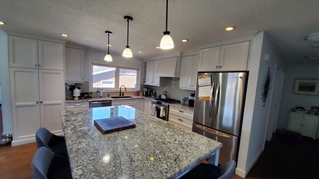 Brown Cabinets White Paint after 2