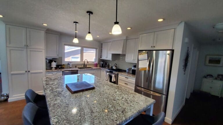 Brown Cabinets White Paint after 2