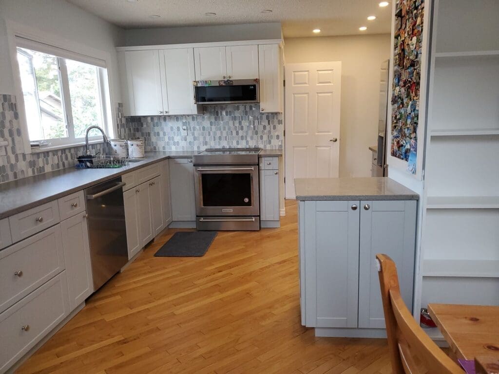 Brown Cabinetry Painted Two Tone after 4