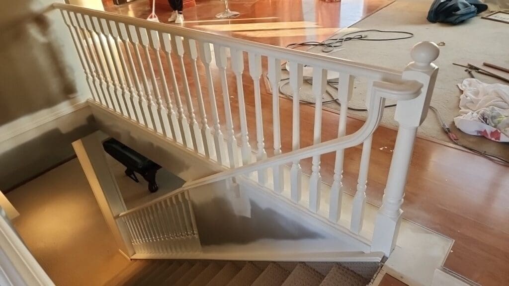 banister rail painting after 2