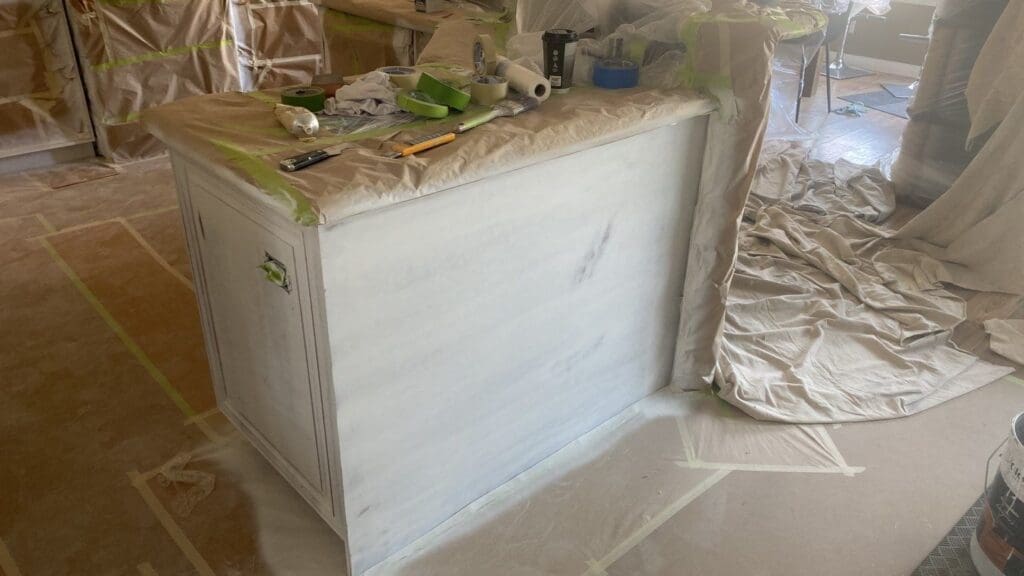 Brown Cabinets Painted Modern Two Tone before 1