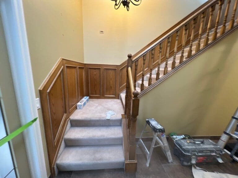 Oak Cabinetry Painted White before 1