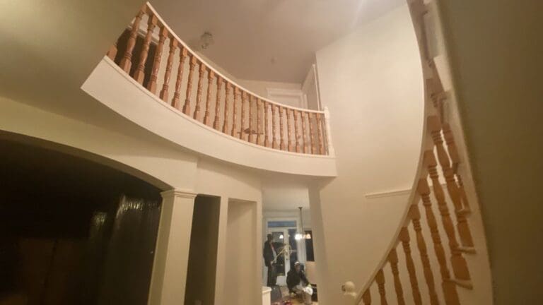 painted banister rail after 5