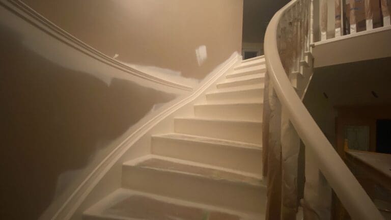 painted banister rail process 8