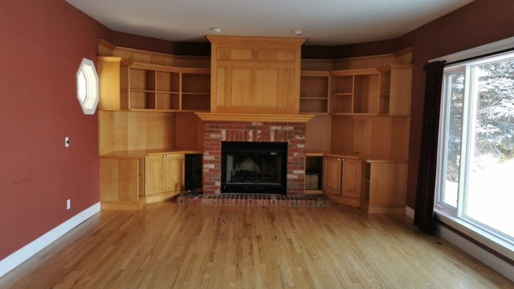 painted fireplace surround before