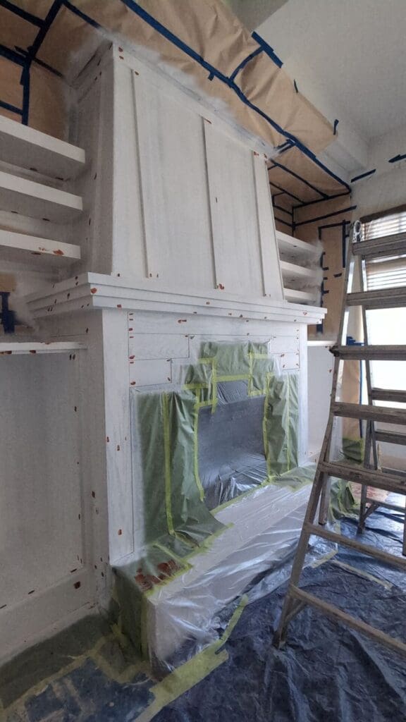 stylish mantel prep 3