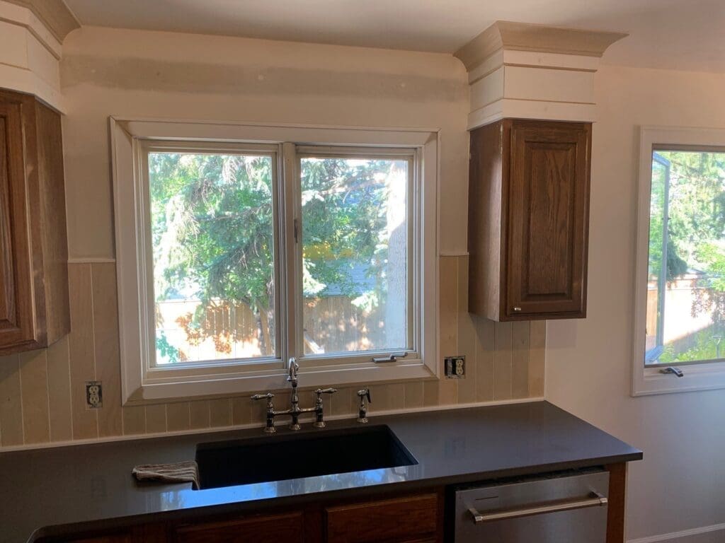 Two tone bright kitchen 10