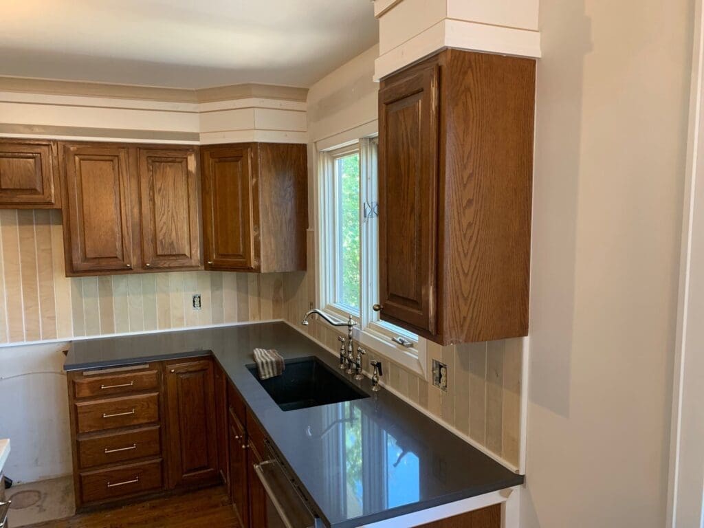 Two tone bright kitchen 11