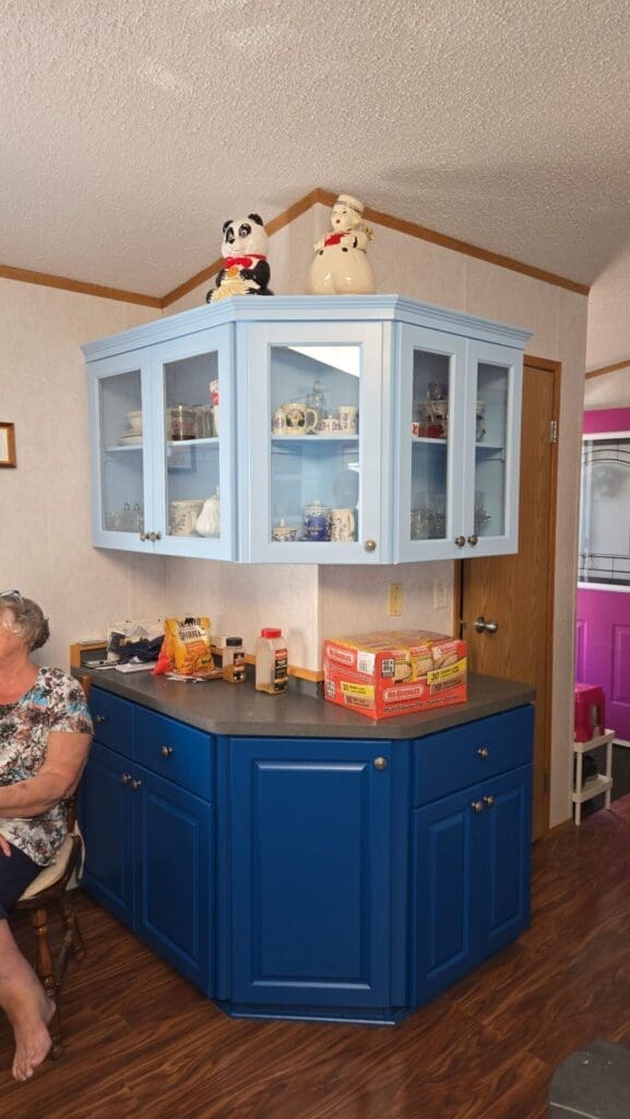 two-tone blue kitchen 2