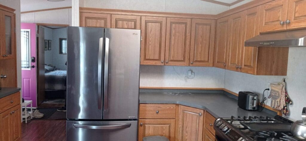 two-tone blue kitchen 12