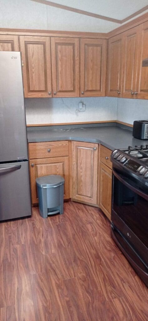 two-tone blue kitchen 13